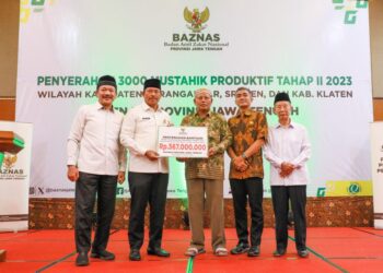 Pemprov Jateng dan Baznas Kembali Salurkan Modal Usaha Rp567 Juta